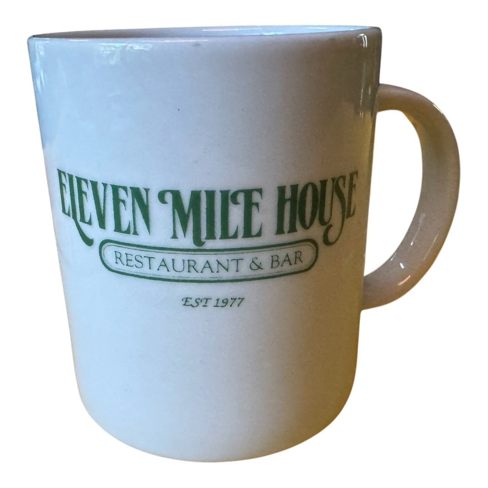 Eleven Mile House Restaurant Bar Coffee Mug Kirkwood‎ MO Vintage White Ceramic